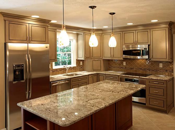 Recessed can lighting and mini pendants can update your Livermore CA kitchen on the cheap